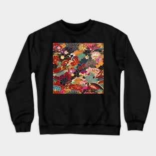 Floral kimono japanese pattern Crewneck Sweatshirt